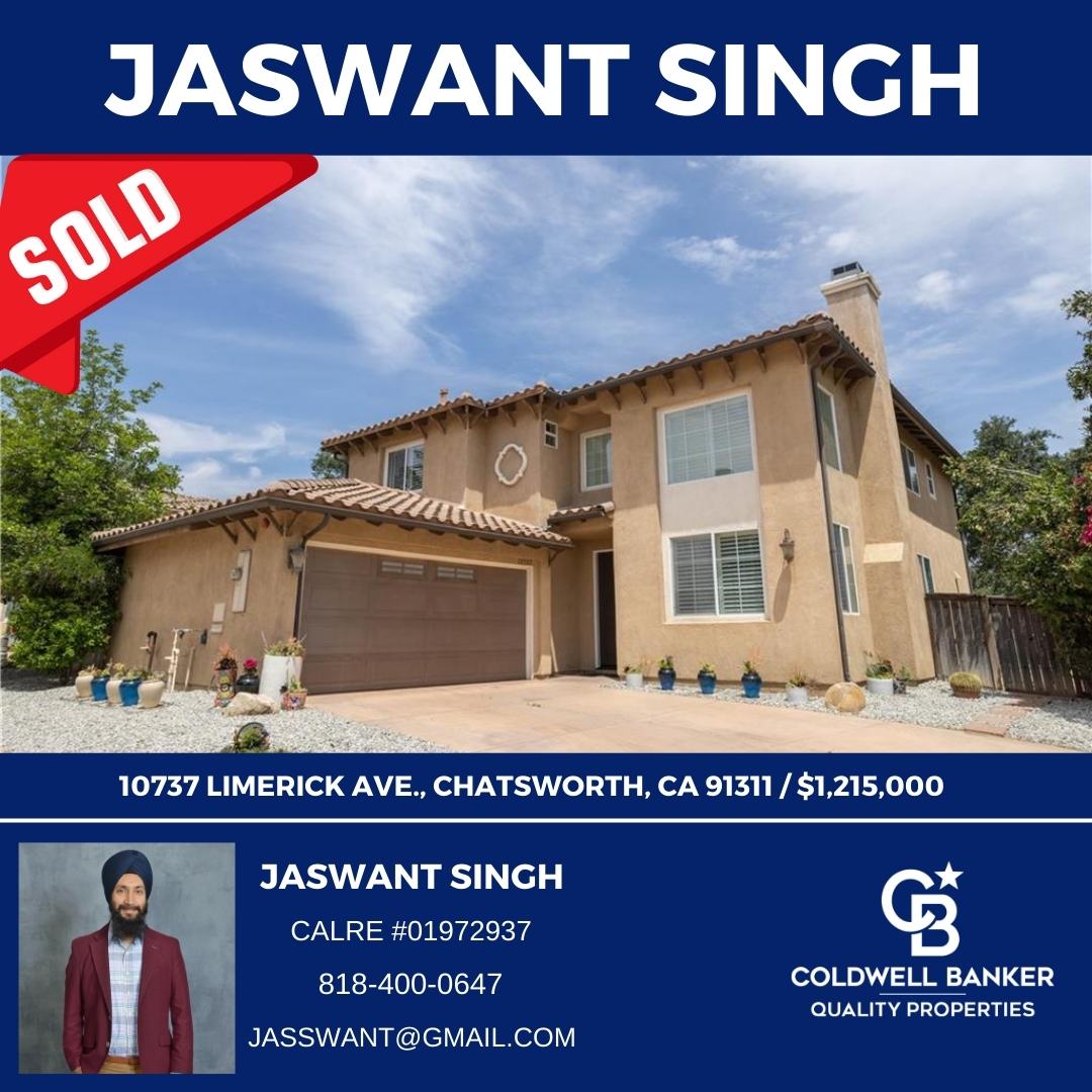 🎉 Congratulations to, Jaswant, on a successful property sale! Your hard work and expertise have made this milestone possible. We are proud to have you as part of our team. #realestate #coldwellbanker #homesforsale #home #realtor #sanfernandovalleyhomes #santaclaritahomes