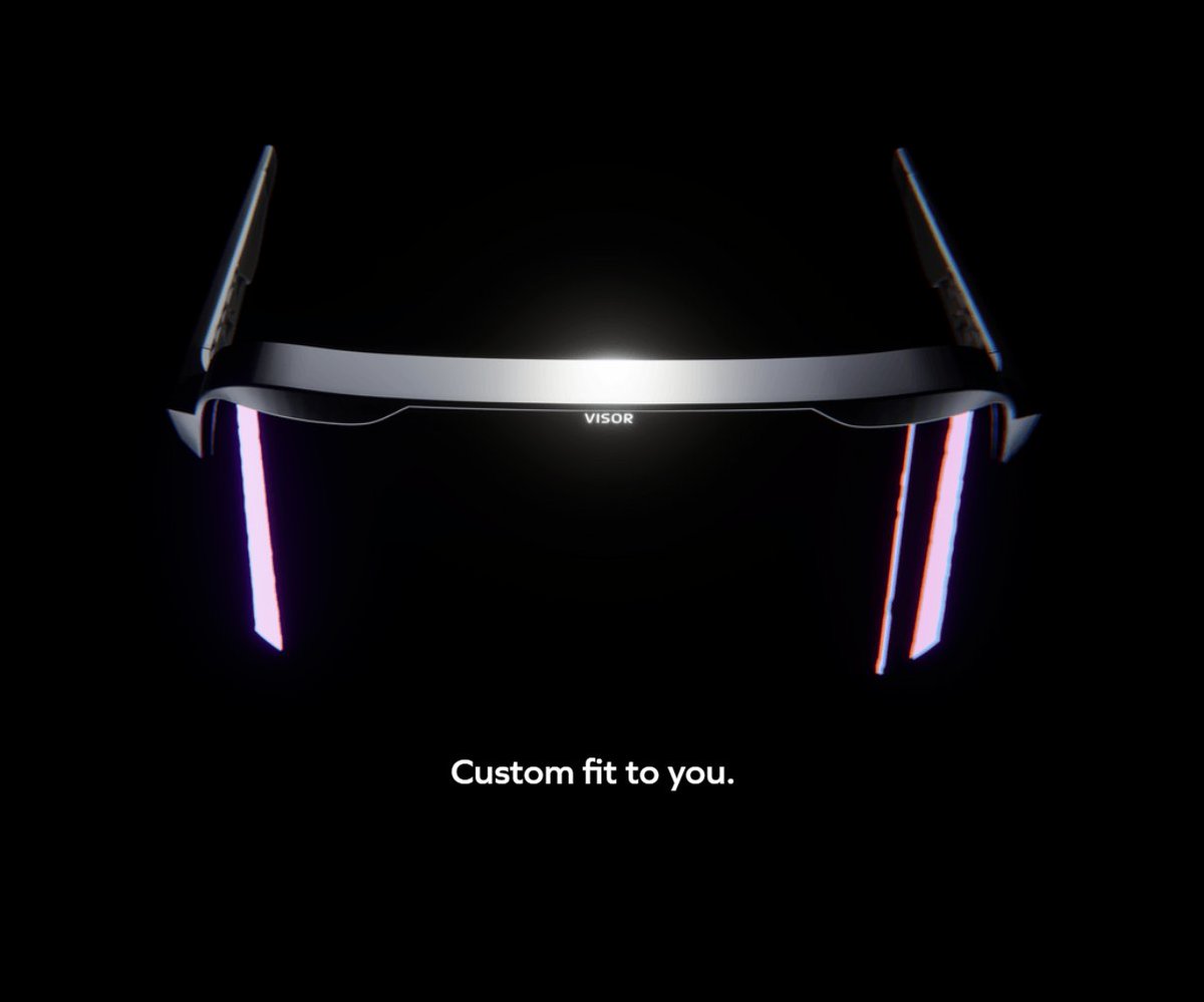 SadlyItsBradley's tweet image. Looks like @ImmersedVR is pulling a BigScreen Beyond

They are getting ready to announce &quot;Visor&quot; which is a AR/VR HMD designed for work. Touting 4K per eye Micro-OLED displays, and a 100º FoV

They will also be targeting a custom fit type experience. Glasses users need RX inserts