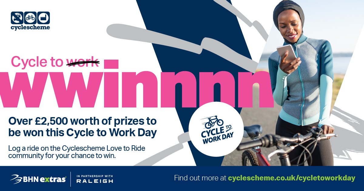 What prize would you most like to win this Cycle to Work Day? ✔️ A Raleigh Centros e-bike ✔️ 1 of 5 bike locks courtesy of @ridebikmo ✔️ A Fitbit Charge 5 ✔️ A gift card for your favourite brand