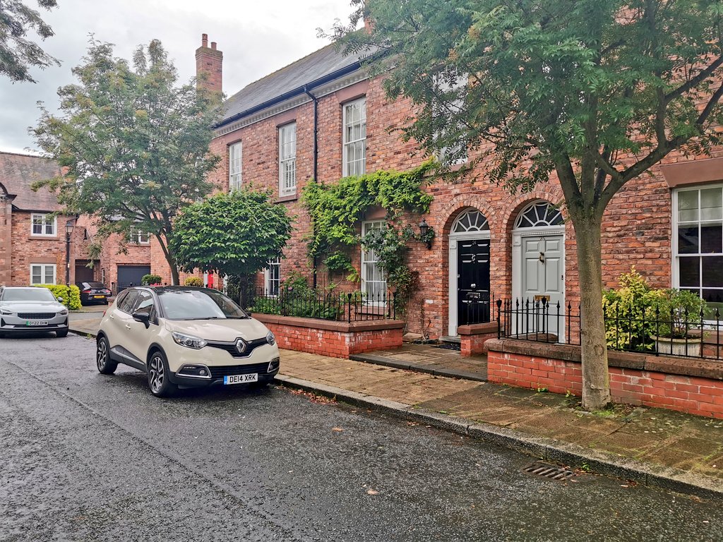 Beautiful terraced homes. Street trees. Narrow road. Informal street parking. 3 mins from the shops. 2 mins from the bus. Should this be the preserve of a hundred years ago? Well in Tarporley Cheshire this simple walkable street was created in 1995 Lets do this in every town