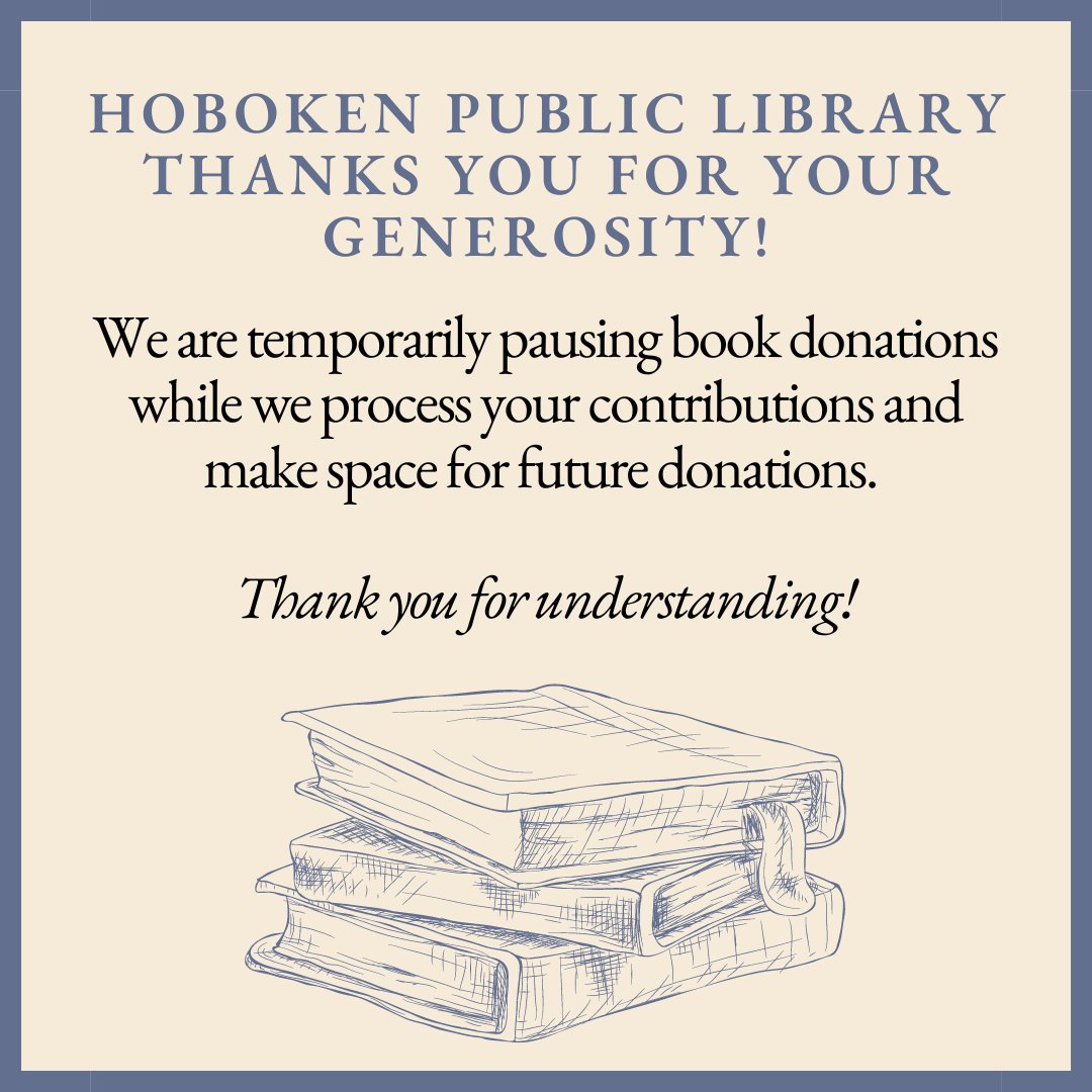 Thank you for supporting our Book Drive. We are temporarily pausing book donations while we process your contributions and make space for future donations. Thank you for understanding!