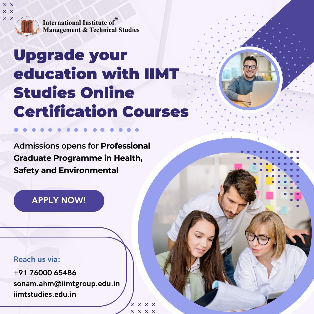 #eLearning #Onlineclass #studyonline #graduateprogrammes #certification #certifiedcourses #onlineeducation  #accreditation #Engineering #management #professionalcourses #Professional  #graduatecourses #health #safety #environmental #learn #education #educational #institute