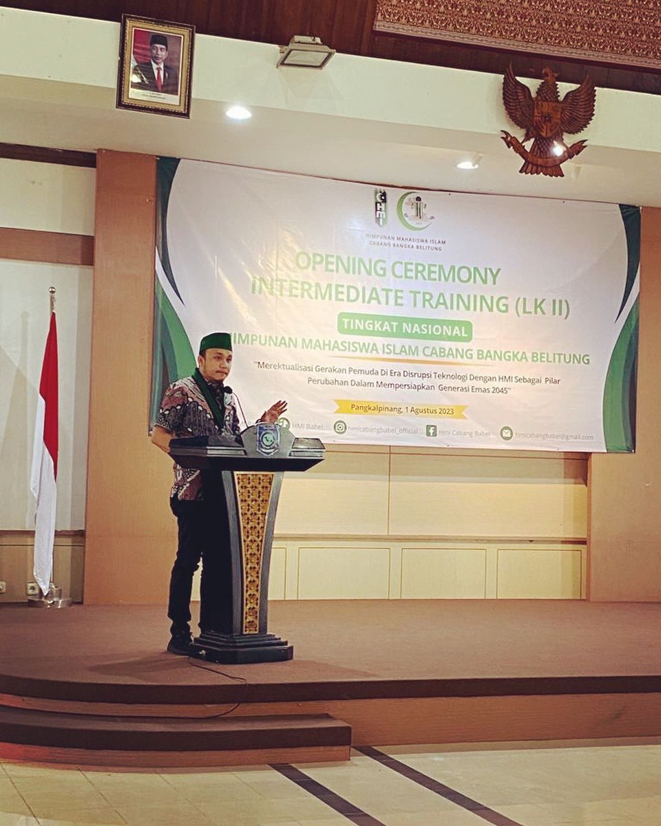 MIPelesa's tweet photo. Kali ini saya berkesempatan hadir untuk membuka kegiatan sekaligus sebagai Keynote Speech LK II HMI Cabang Bangka Belitung. https://t.co/GV6AXVQFkY