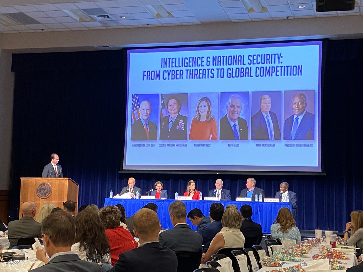 StarCareCEO's tweet photo. National Cyber Security discussion panel. San Angelo Chamber of Commerce West Tx Lege Summit @RepPfluger @AngeloState https://t.co/XBOyFtnQuI