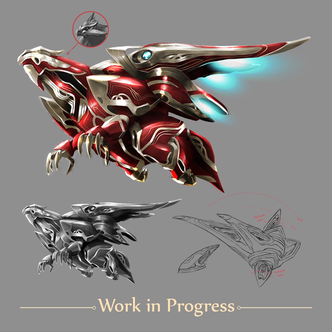 PlayLemuria's tweet photo. It has arrived: the first preview of the imposing Gryphon, a vessel that will completely revolutionize your in-game experience 🚀. This category of ships promises to be extraordinary, and it all begins with this collectible gem💎#Web3 #Collectibles #Web3Games #SneakPeek https://t.co/gr5I1v58gt