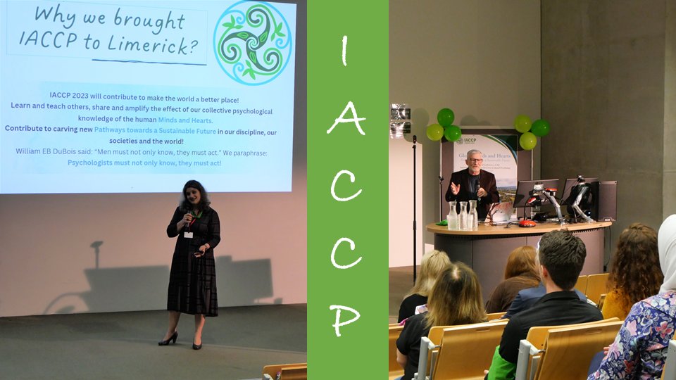iaccp's tweet photo. The conference chair @ancaminescu and the president of IACCP @gabrenya officially opened #IACCP2023 “Global Minds and Hearts: Pathways towards a sustainable future”. Four days of interesting presentations, lively discussions, social activities and networking in Ireland lie ahead! https://t.co/TQUQZHbOD5