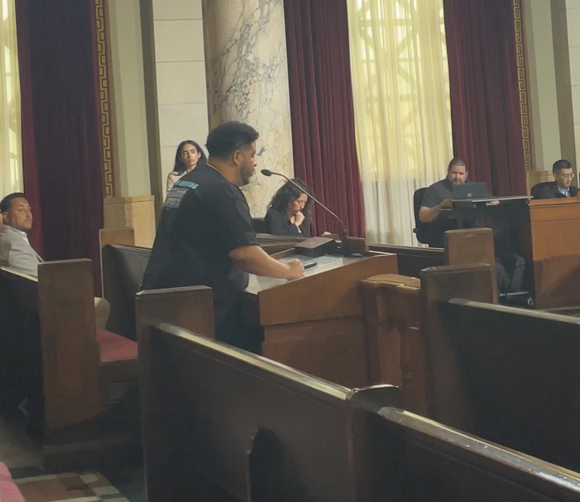 'We do not need more studies to show us that we are struggling to survive. We've raised the wage before, Let's get it done.'- Armando, @seiuusww LAX worker urging Council to move forward the #TourismWorkersRising policy as soon as possible 💯