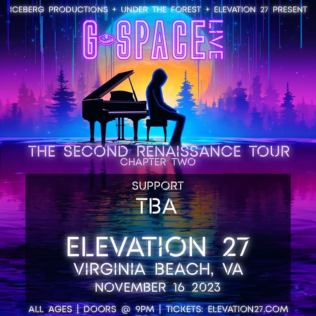 utforest_'s tweet photo. [ NEW ANNOUNCEMENT ] YO FAM HOW YA BEEN?!? We are extremely excited to let ya know that we will be having the legend known as @gspacebass out here in VA BEACH 🌊 He will be continuing The Second Renaissance Tour at one of our favorite venues out here - Elevation 27 ✨ https://t.co/boYKZSMCUb