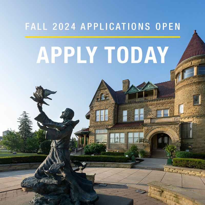 USFFW's tweet photo. Applications for fall 2024 are now open! 🐾 Get a head start on your admission and apply to Saint Francis today using the @CommonApp!