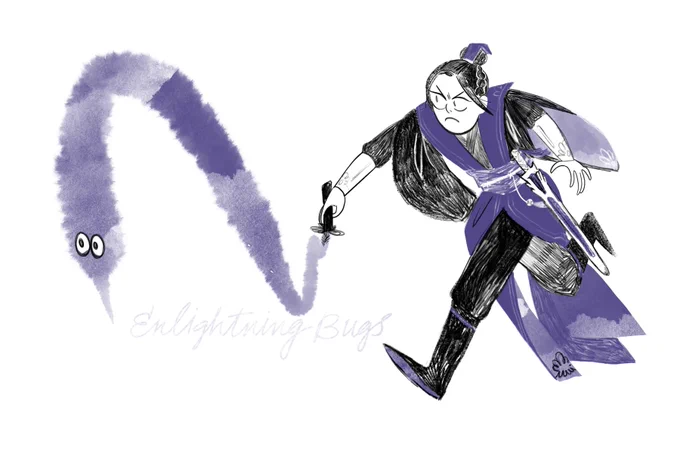 Jiang Cheng with worm on a string Zidian, 2019