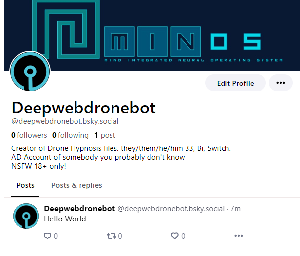 DeepWebDronebot's tweet photo. H E L L O W O R L D https://t.co/QPOubkUSb3