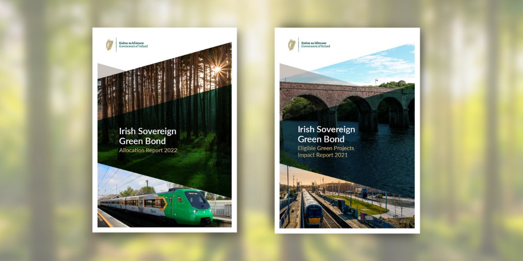 NTMA_IE's tweet photo. .@NTMA_IE announces the publication of the Irish Sovereign Green Bond Allocation (ISGB) Report for the year ending 2022, and the Impact Report for 2021. For more information and to access the reports click here: https://t.co/97k5eppZAk https://t.co/7pNzjqMB81