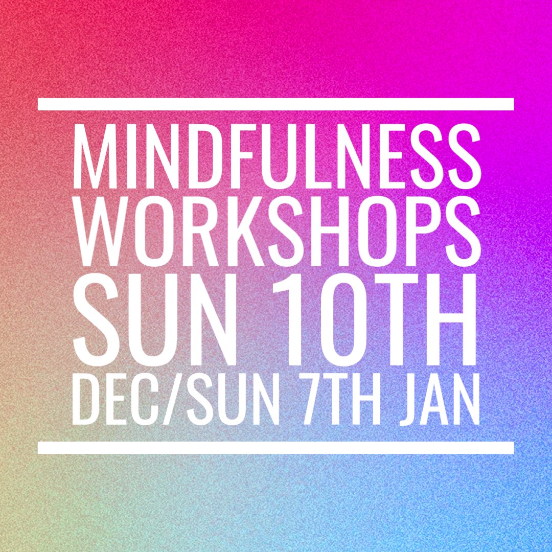 After our first couple of free mindfulness workshops which took place on Sunday 16th July, we’ll be running four more - two on Sunday 10th December ‘23 &amp; two on Sunday 7th January ‘24, with timings the same as before 1pm/1:30pm. Visit our site to find out more!