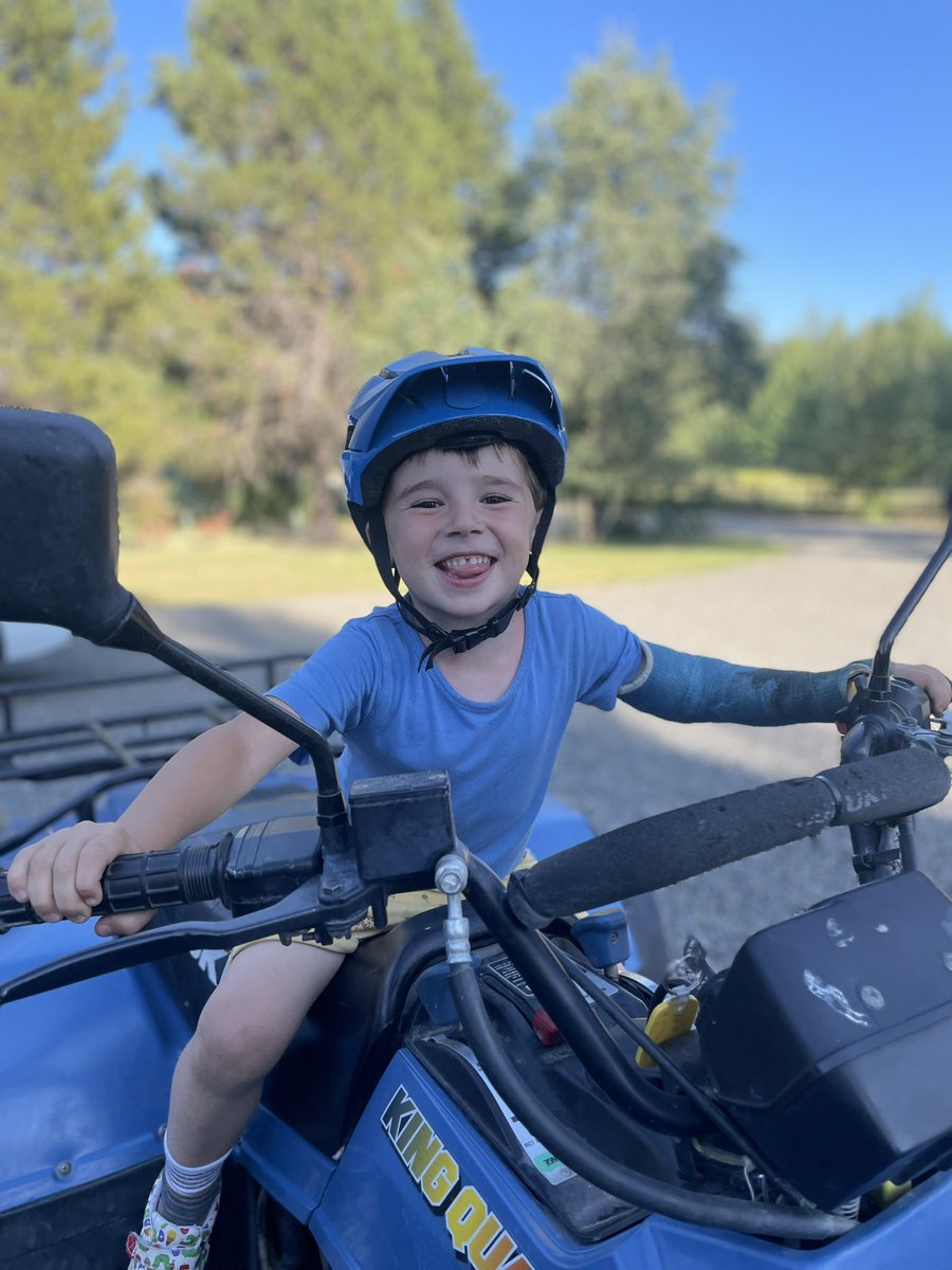 Last day of an amazing father-son trip to Idaho. A cast couldn’t slow us down from having a great time with family in the mountains! I think we’ll need some property by the time he’s old enough to rip around on the ATV by himself. He was obsessed!