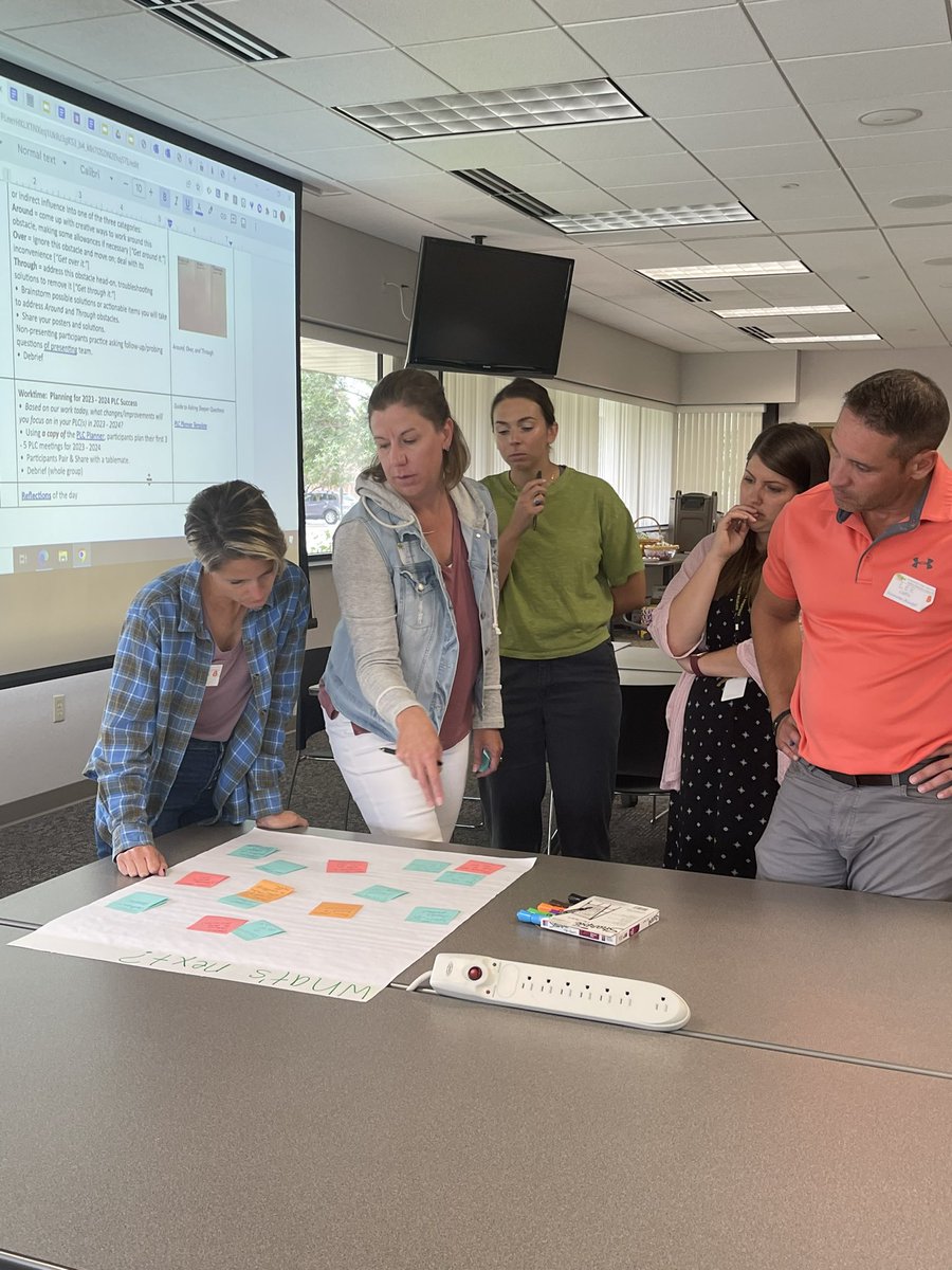 DrToniPalmer's tweet photo. What a great day engaging with these PLC leaders and refreshing our PLC facilitation skills! @grappleinstitute Shawn Clark is amazing and reminded us of the value of effective PLCs and the impact it has on student outcomes! #wearegips https://t.co/Crq7O9s5i8