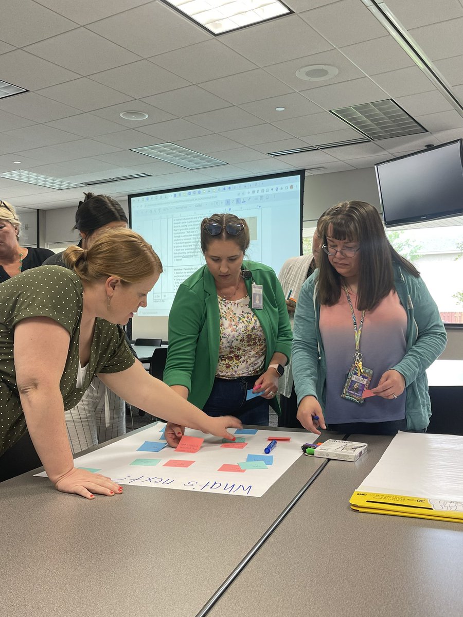 DrToniPalmer's tweet photo. What a great day engaging with these PLC leaders and refreshing our PLC facilitation skills! @grappleinstitute Shawn Clark is amazing and reminded us of the value of effective PLCs and the impact it has on student outcomes! #wearegips https://t.co/Crq7O9s5i8