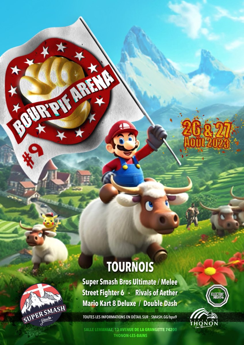 The_DW_Network's tweet photo. Bour'pif Arena

Major Haut Savoyard FGC.
🗓️Saturday, 26 August 2023 - 10:00
📍Avenue de la Grangette, 74200 Thonon-les-Bains, France (Salle Lemaniaz)
🔗https://t.co/ryWMkWG1Hc

#FGC_Event https://t.co/FtDrBtjWkz