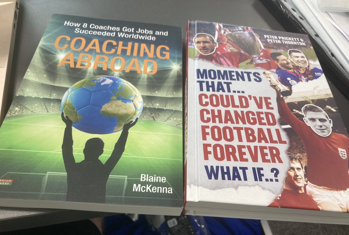 A big thank you to @PeterPrickett and @BlaineMcKenna77 for sending me these 📚 Really good reads Moments that Could’ve Changed Football Forever amzn.to/3KmuUzG Coaching Abroad amzn.to/47gZMLY