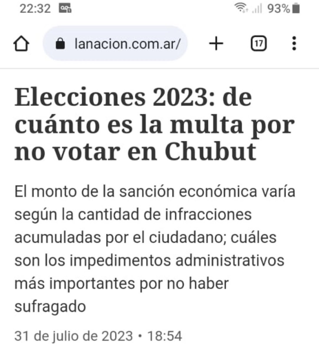polisabates's tweet photo. Diario La Nación. Ilustran una nota sobre las multas por no votar con una foto de padrón de Santiago Maldonado. En el sexto aniversario de su desaparición seguida de muerte. Se me hiela la sangre. https://t.co/t0s1gvNmPO https://t.co/KTaDKw5iIx