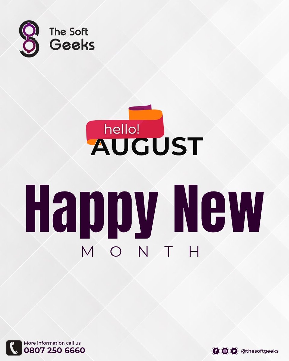 thesoftgeeks's tweet photo. August is the month to break new ground. Let's innovate and disrupt the status quo.
#happynewmonth
#august
#tech
#coding
#design
#innovation
#disruption
#future
#startup
#career https://t.co/UGnsWT3BIs