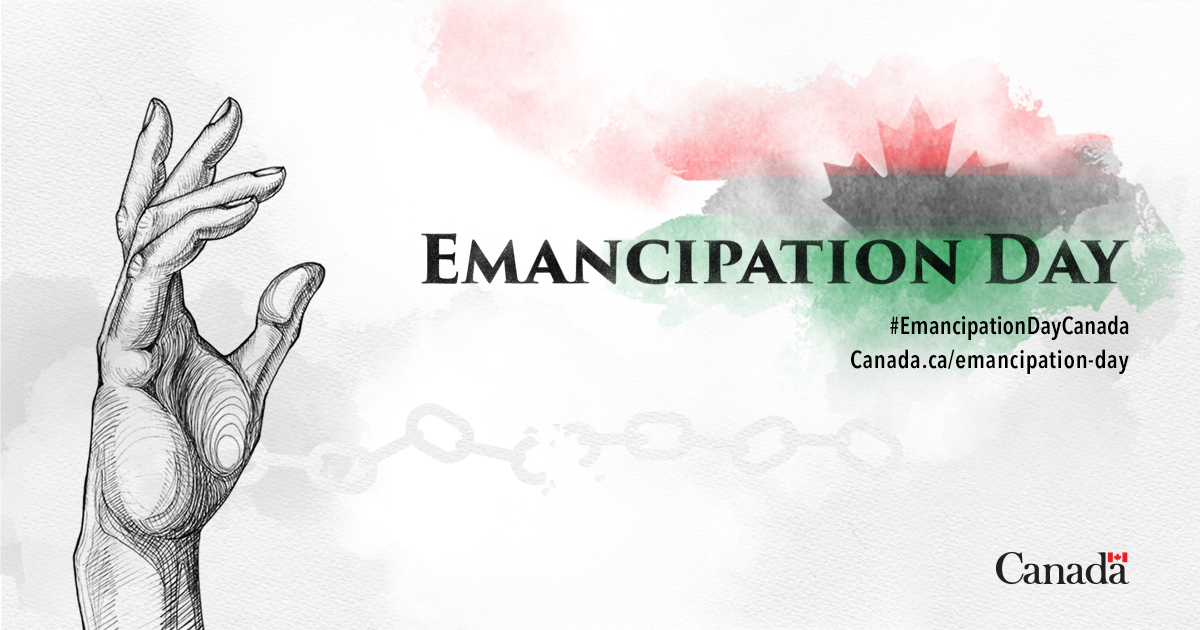 DMA_PSPC's tweet image. 1/2 Recognizing the importance of #EmancipationDayCanada allows for a more honest dialogue around past and current discrimination faced by Black Canadians. These discussions are guiding us in taking meaningful action to address the challenges they continue to face.
