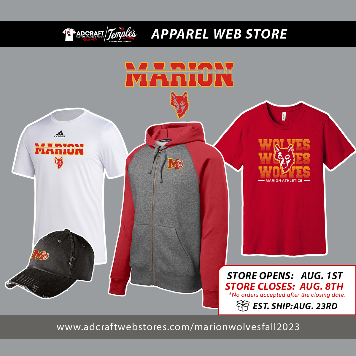 MarionBooster's tweet photo. Apparel is LIVE!!   Order your stuff today!!  Store closes the 8th
https://t.co/onYdOW1IAl https://t.co/uyuFodA7sK