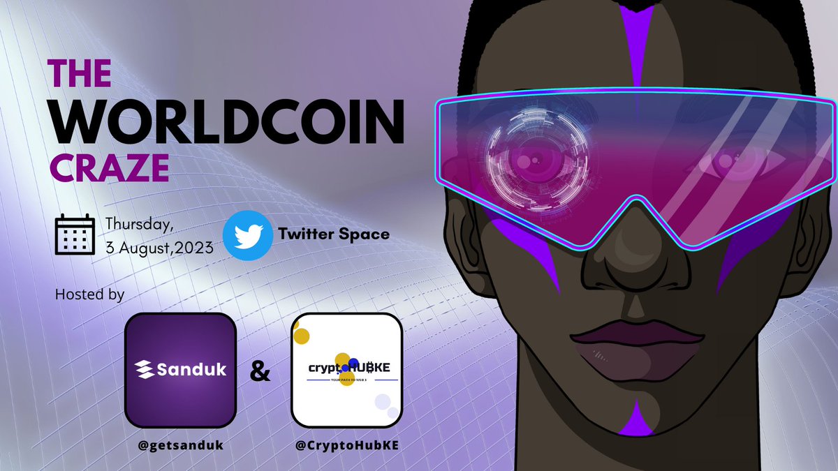 getsanduk's tweet photo. 🗣️𝙏𝙃𝙀 𝙉𝘼𝙄𝙍𝙊𝘽𝙄 𝙒𝙊𝙍𝙇𝘿𝘾𝙊𝙄𝙉 𝘾𝙍𝘼𝙕𝙀👀

🎙️Co-hosted by:
@getsanduk and @cryptohubKE

📆This Thursday: All eyeballs on us👀

🎙️Open Mic Session Alert

SET YOUR REMINDER NOW:https://t.co/acRMAPJK1h
@getsanduk @cryptohubKE
#Worldcoin #cryptocurrencyKE #spaceyacrypto https://t.co/x2r2Lt8G3D