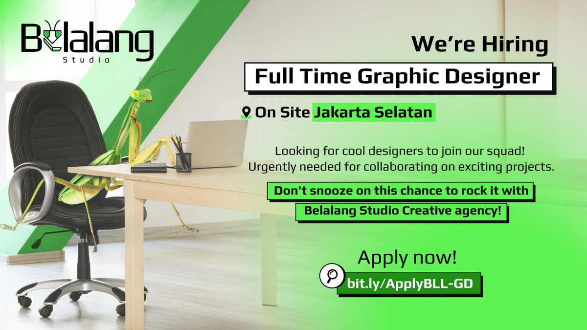 ronaahuw's tweet photo. @worksfess 

Join BELALANG STUDIO, South Jakarta's creative design agency! Seeking a talented Full-Time Graphic Designer (On-Site) urgently.

Excited to collaborate? Apply now 👉🏻https://t.co/coalOytOCE

#lokerjakarta #GraphicDesigner #worksfees https://t.co/cnaAvJmPeU