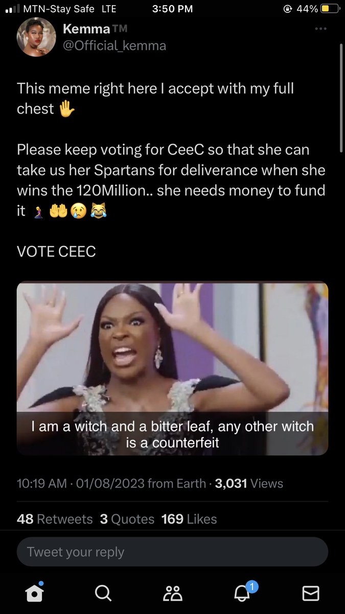 Any other witch is a counterfeit #bbnaijaAllstars #Ceec #Ceecspartans #Ceecmoney