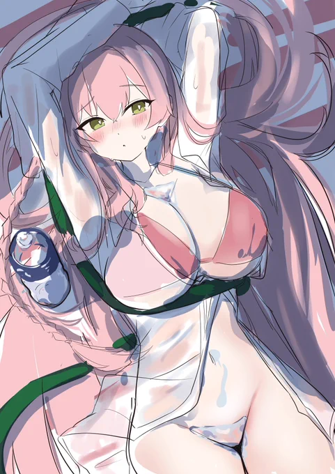 今描いてる水着ハナコ えちぃかも…( ᖛ ̫ ᖛ )