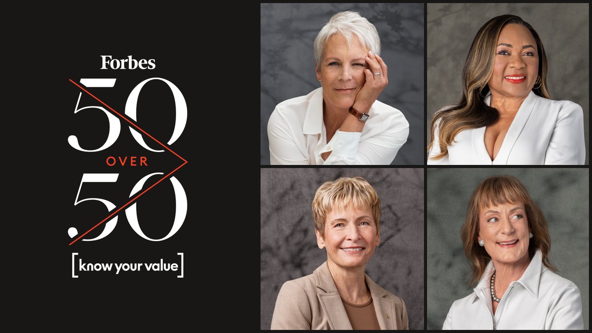 Forbes's tweet photo. Introducing #ForbesOver50 2023: 

FULL LIST: https://t.co/HID7p9ouAm
@KnowYourValue 
@morningmika https://t.co/TyXBLw5PXc