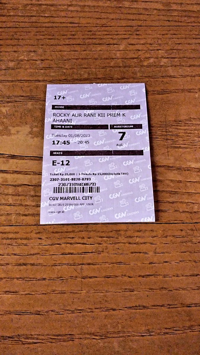 erickokho's tweet photo. Rocky Aur Rani Kii Prem Kahaani @CGV_ID https://t.co/3YRqUtM0WA