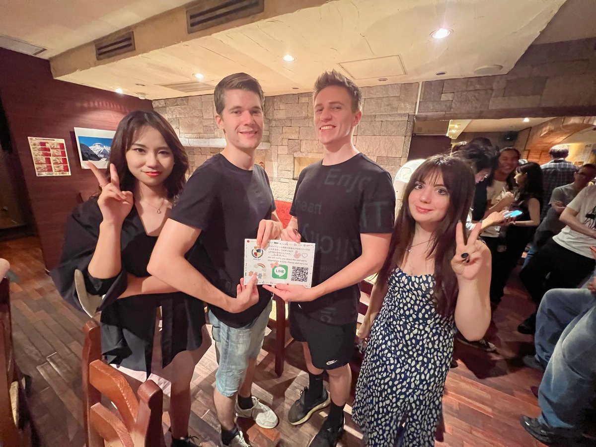 amigo_tokyo's tweet photo. 予約方法はDMで
希望日とニックネームだけ！
⚠️参加してもいいですか？/空きがありますか？というご質問される方が少なくはありません。
こちらで一斉送信します！
1️⃣DMを頂いた時点で、
イベントにご参加できます。
そのまま会場まで来てください
2️⃣会場に人数制限はありません
#英会話　#国際交流 https://t.co/FKykYI3lf0