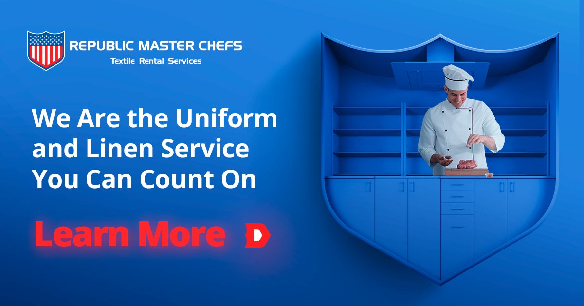 RMasterChefs's tweet image. Access to a better, more reliable restaurant linen provider is just a call away! Experience always on-time delivery and friendly customer service when you partner with Republic Master Chefs. Drop us a line today to get started! republicmasterchefs.com/contact-us/
