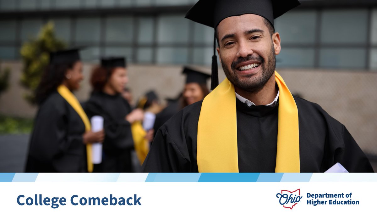 OhioHigherEd's tweet photo. Over 1.5M Ohioans started college but lack a degree or credential. Let's rise to the challenge and boost economic opportunities for them and Ohio's economy. Together, we can cross that finish line! 🎓 #EducationMatters 

🔗 https://t.co/vlj9ovHHOg https://t.co/BE7IevNUEr