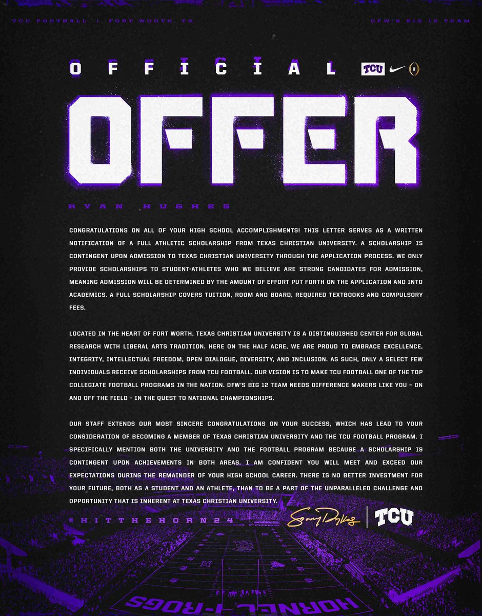 It’s Official.
#DFWBig12Team 
#GoFrogs 
#Committed