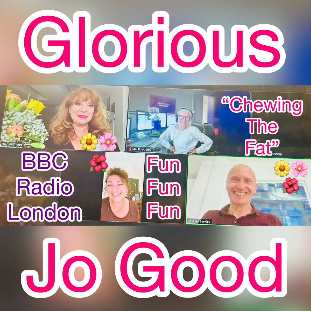 harriet_thorpe's tweet photo. THANK YOU #SUPERWOMAN @middleagedminx #JOGOOD FOR THE MOST #FABULIOUS #FUN AN #INSPIRATION #ASALWAYS @BBCRadioLondon #CHEWINGTHEFAT
WITH
#WITTY #WONDERFUL #COHORTS @kimismay @BBuckleyBerks https://t.co/RsjrvhgDAq