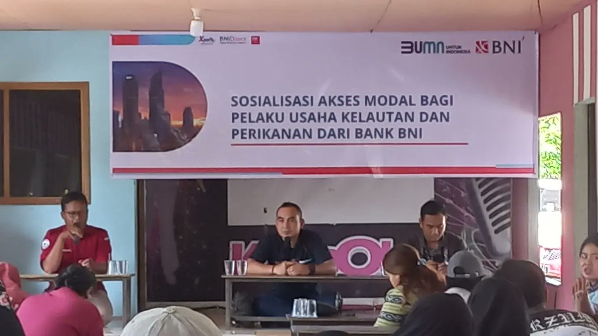 SFVSeiDua's tweet photo. Selasa (01/08/2023)
Sosialisasi Akses Modal KUR Bank BNI Bagi Pelaku Usaha Perikanan di Lokasi SFV Sungai Dua Tanah Bumbu
@kkpgoid
@bppsdm_kp
@in_radiarta
@puslatluhkp
@bppsdm_bp3bwi
@KabTanahBumbu
#kkpthrive 
#SDMKP
#SDMUnggul
#EkonomiBiru
#PelatihanKP
#SFV_SungaiDua_TanahBumbu https://t.co/yfJt3rCRlb