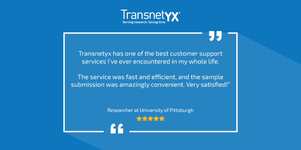 Transnetyx's tweet photo. We love reading customer reviews! 🤩
At Transnetyx, we are 100% dedicated to #ServingResearch and take great pride in delivering top-quality services! Thank you for putting your trust in us - we couldn't be happier to be a part of your scientific journey!
#CustomerFeedback https://t.co/TdSEq930NW