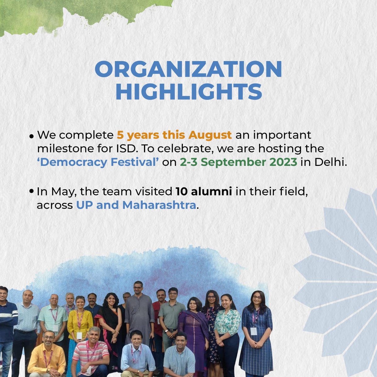 isd2047's tweet image. As August begins, we're thrilled to share the remarkable milestones of our journey! From April to June, we successfully completed our 4th cohort of #SheRepresents, empowering inspiring leaders! 
We conducted multiple training sessions with political leaders from all backgrounds!