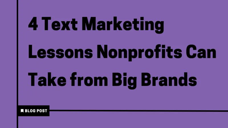 4 Text Marketing Lessons Nonprofits Can Take from Big Brands via <a href="/nonprofitorgs/">Nonprofit Tech for Good</a> 

buff.ly/42SpUdv