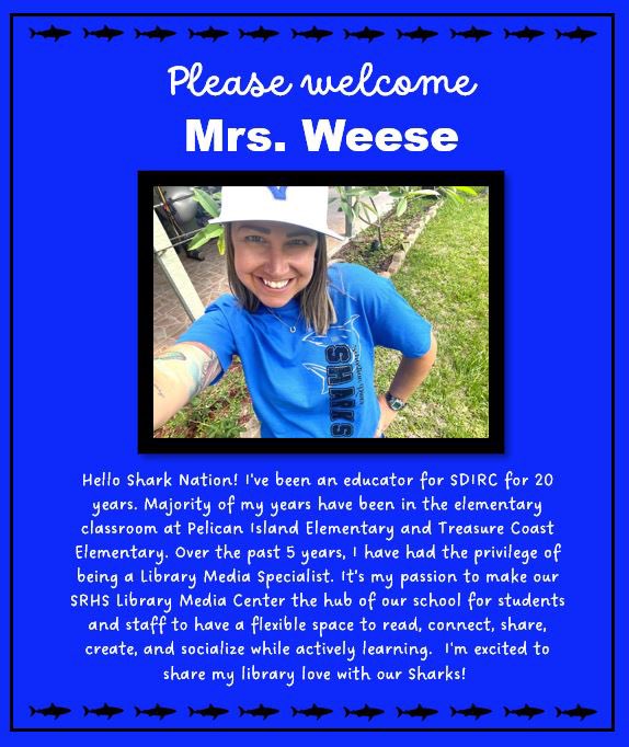 Over the next few weeks, please join us in welcoming our newest SHARKS!