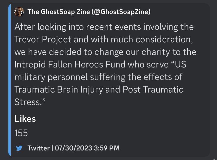 jaycephobic's tweet photo. i’m glad the zine team were able to find a new organization! since they deleted the original tweet from 2 days ago and didn’t mention it in their response, this was the previous charity: https://t.co/OZjQkzrVTR