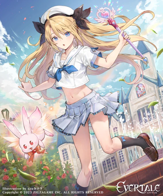 【エバーテイル】(@ Evertale_JPジグザゲーム株式会社様)にて夢幻の魔法少女「アリス」描かせていただきました! #エバーテイル #Evertale 
