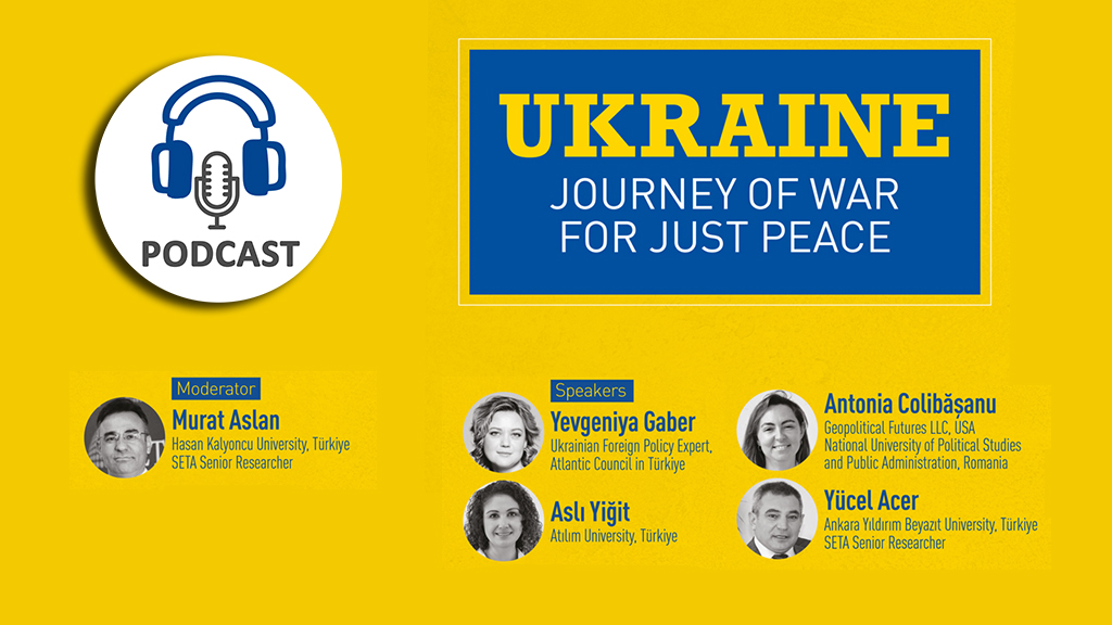 setavakfi's tweet photo. 🎧 🇺🇦 #Podcast: Ukraine | Journey of War for Just Peace

👥  Participants:

@dr_murat_aslan, Hasan Kalyoncu Uni., Türkiye, SETA Senior Researcher
@GaberYevgeniya, Ukrainian Foreign Policy Expert, Atlantic Council in Türkiye
@aslliyigit, Atılım University, Türkiye
@ColibasanuAnto, Geopolitical Futures LLC, USA, National Uni. of Political Studies and Public Administration, Romania
@yucelacer, Ankara Yıldırım Beyazıt Uni., Türkiye, SETA Senior Researcher

Podcast: 🔗 https://t.co/nTAg19BD6Y
Video record: https://t.co/B6PXNBRweF