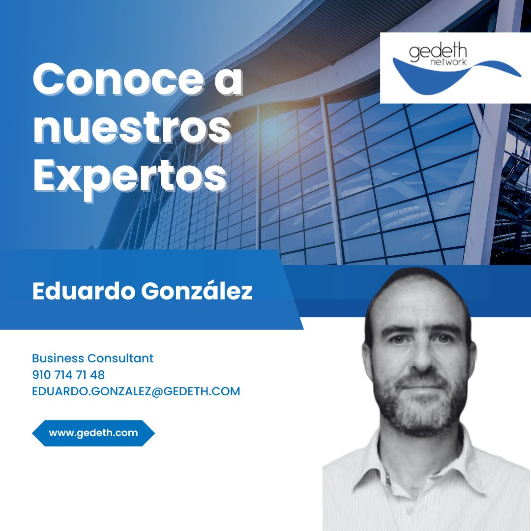 ¡Hoy queremos presentaros a nuestro Experto: Eduard Gonzalez. Con + de 25 años de experiencia en consultoría internacional en TIC y licenciado en CC. Económicas con Máster en Negocios Internacionales, es un gran facilitador en #innovación, #emprendimiento y un auténtico "Hunter".