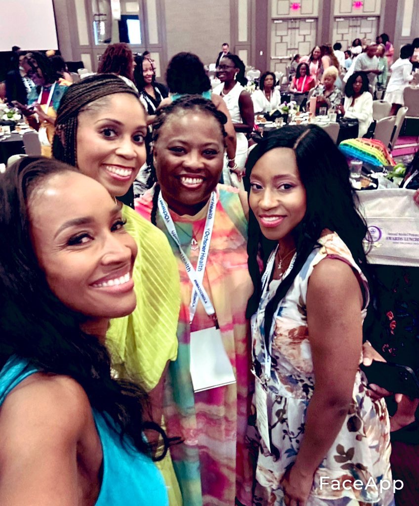Kdeneanz's tweet photo. #NMA2023NOLA #CCWP Luncheon. always a great time with my beautiful friends @drcontessamd &amp; LisaRaye! The  energy, support &amp; collaboration in the room was electric!! Accelerateing the March toward Health Equity @daniels_elvan @AmericanCancer @NationalMedAssn https://t.co/uy5Bt0QF6s