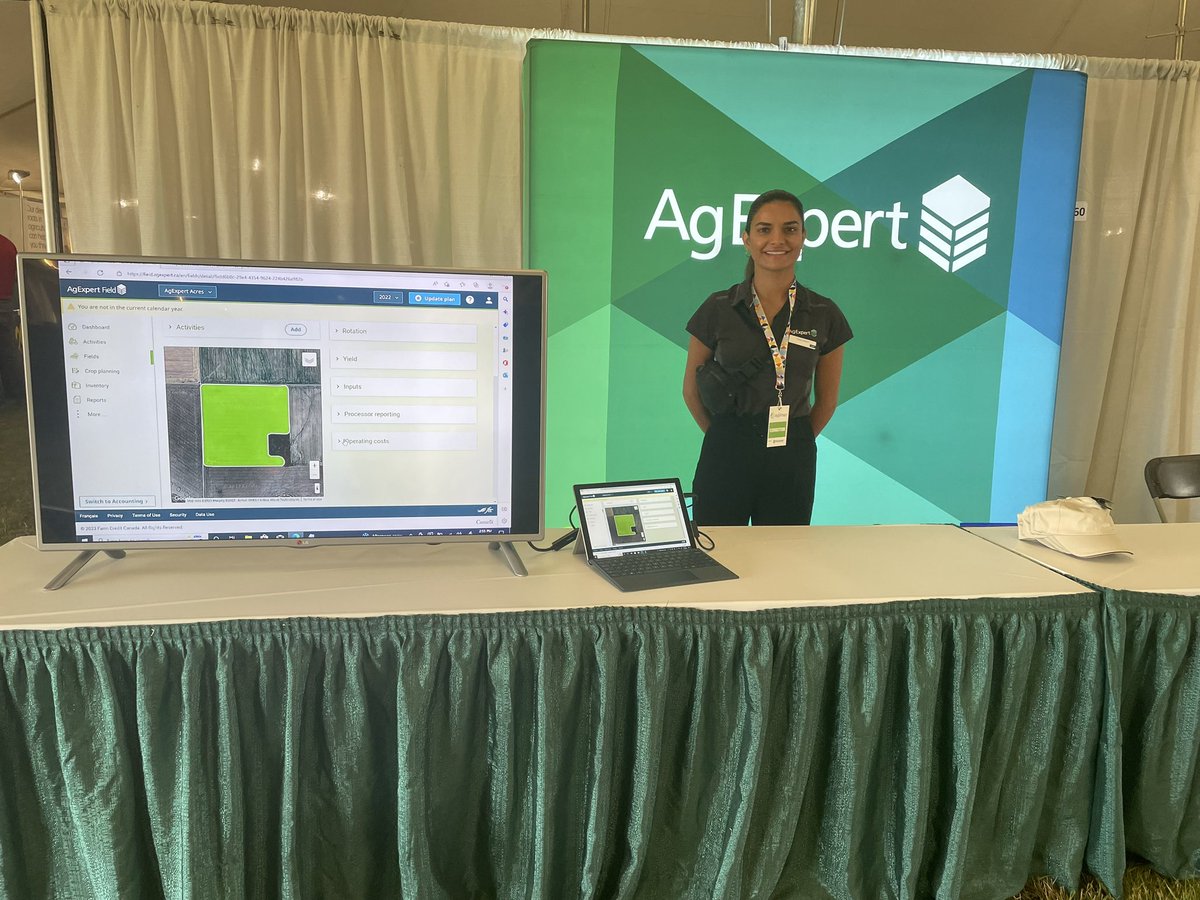 FCCAgExpert's tweet photo. Day 1 of @AgSmartOlds has begun and we are ready! We can’t wait to see everyone and get the chance to chat all things AgExpert! https://t.co/jv48KsMWRc