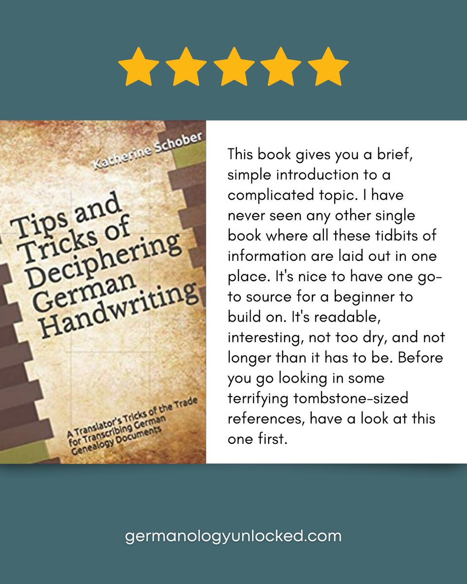 Have you ever wished there was a getting-started guide for deciphering the old German handwriting? Then be sure to check out “Tips and Tricks of Deciphering German Handwriting”! Get your copy at buff.ly/3xM0Szx .

#germanologyunlocked #germangenealogy #germantranslation