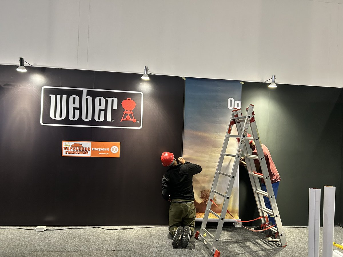 WeberBraai's tweet photo. Setting up at @decorexSA 🔥 
#weberbraai #outdoorkitchen #braai #designafrica https://t.co/xClk5Kx2lB